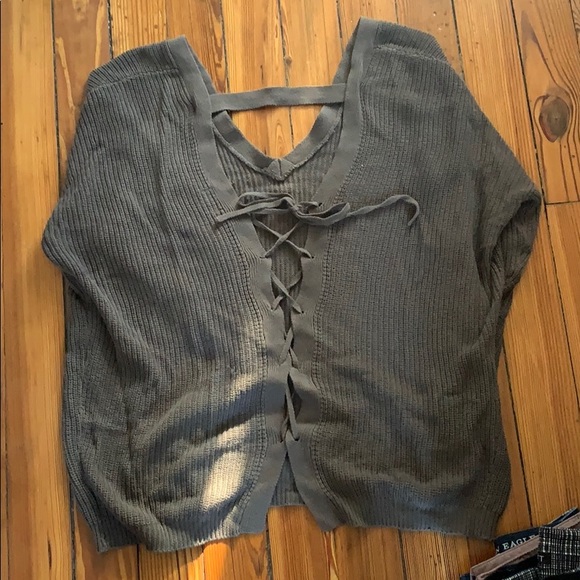 Tobi open back/tie back sweater - Picture 2 of 2